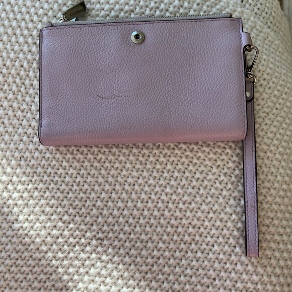 Michael Kors Adele Leather Smartphone Wallet, Double Zip Wristlet, Lilac - Picture 4 of 7